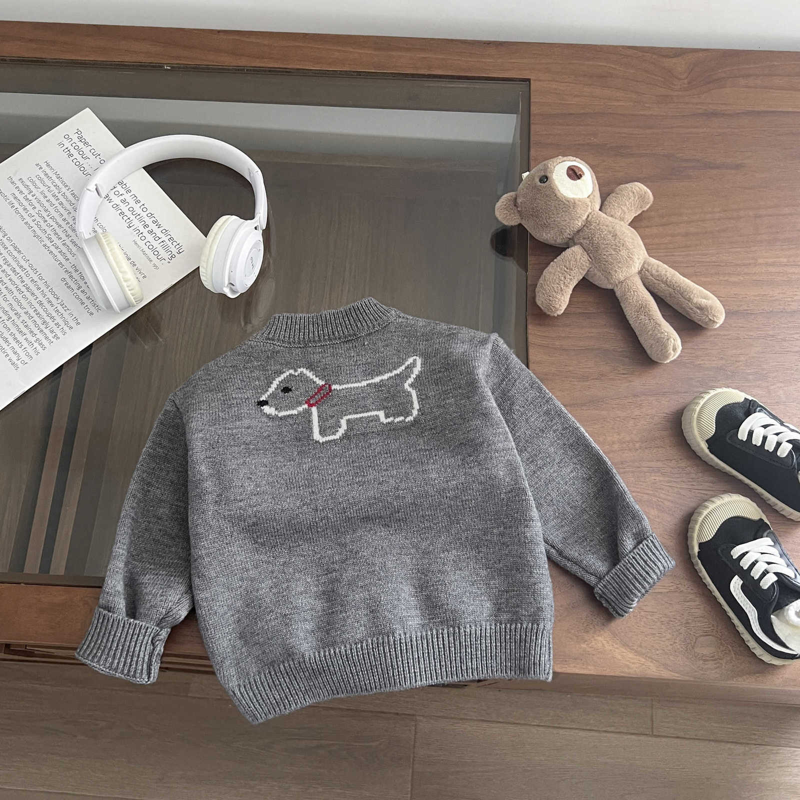 Clothing Sets Clothing Sets Boys' Sweater Cardigan Spring and Autumn Style Baby Autumn Outfit Children's Knit Jacket Toddler Autumn Stylish 