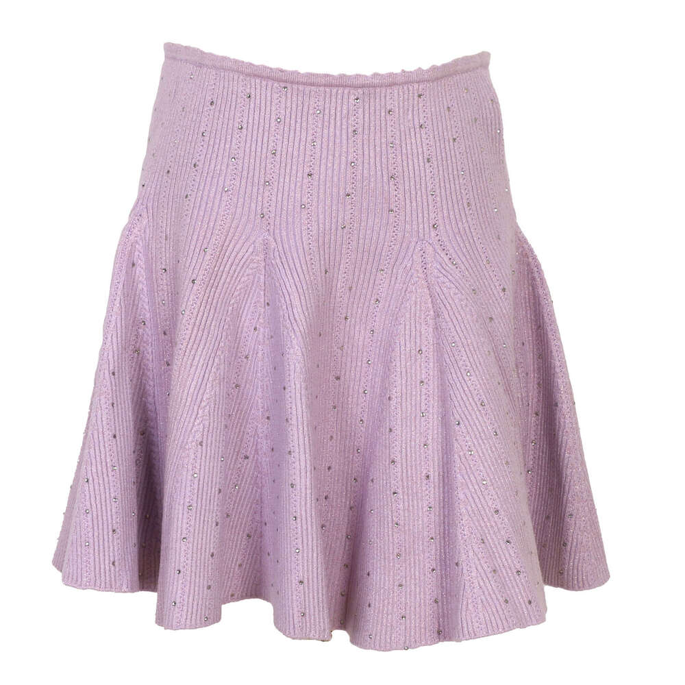 Spring and summer new designer vest with rhinestone solid color round neck k30 sleeveless vest, French A-line short skirt suitable for women