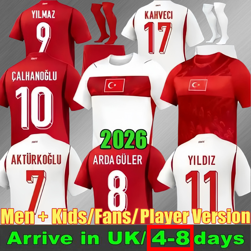 2026 World Cup Turkey Soccer Jersey ARDA GULER DEMIRAL Kokcu 26 27 Calhanoglu YILDIZ Turkiye national football team Football Shirts turkey Men kids kits Uniforms