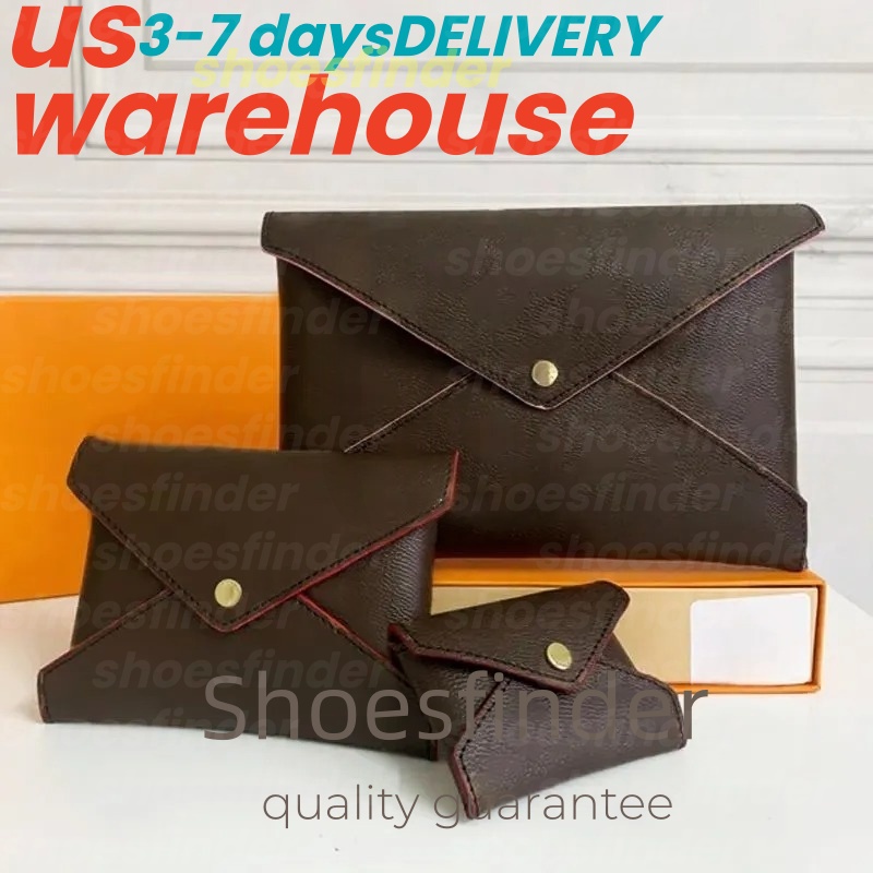 Womens Designer Clutch Bag Luxurys Pochette Kirigami Wallets Brown Flower Letter Big-size Card Holders Female Fashion Coin Purse 3pcs-in-1 Designer Bags 2026 Trends