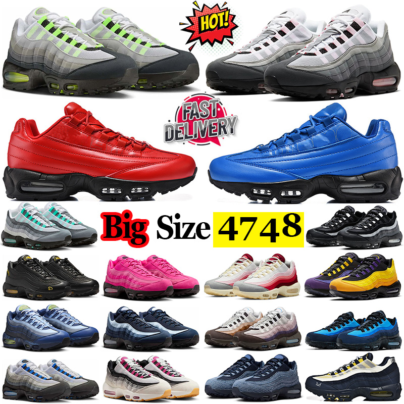 95 95s running shoes men women Baltic Blue Solar Red OG Neon Pink Foam Cactus Flower A Ma Maniere mens trainers outdoor sports sneakers big size 47 48