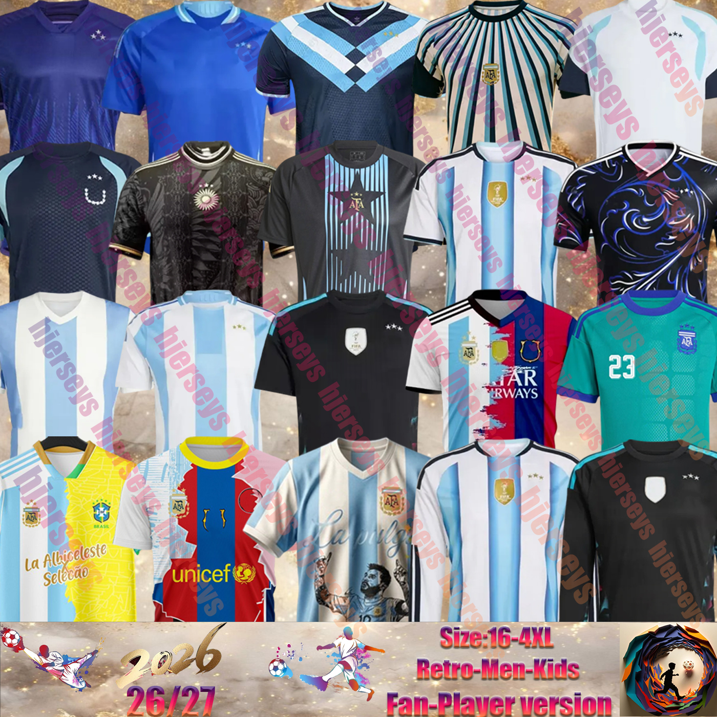 24 25 26 27 Argentina World Cup soccer Jersey 3 Star MESSIS 50-Years GARNACHO DE PAUL DYBALA MAC ALLISTER DI MARIA MARTINEZ J. ALVAREZ LAUTARO MARTINEZ Men Shirts Kids Kit