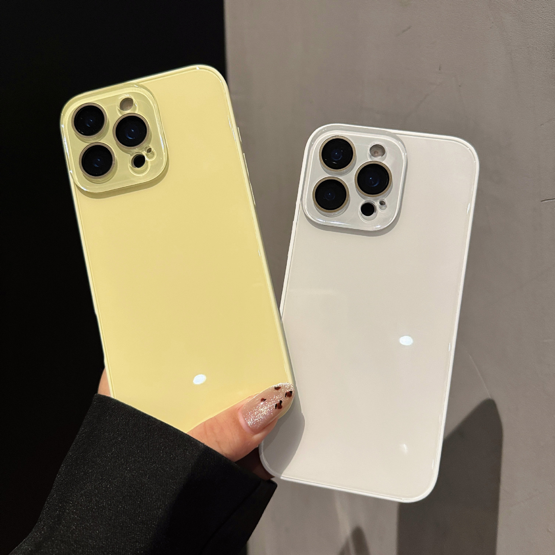 Ice glass case for iPhone phone case Apple crystal lens case