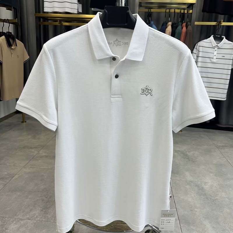 Men's Polos High End 100% Cotton Short Sleeve T-shirt Lapel Top Summer Designer Brand Embroidery Fashion Casual Polo Shirt