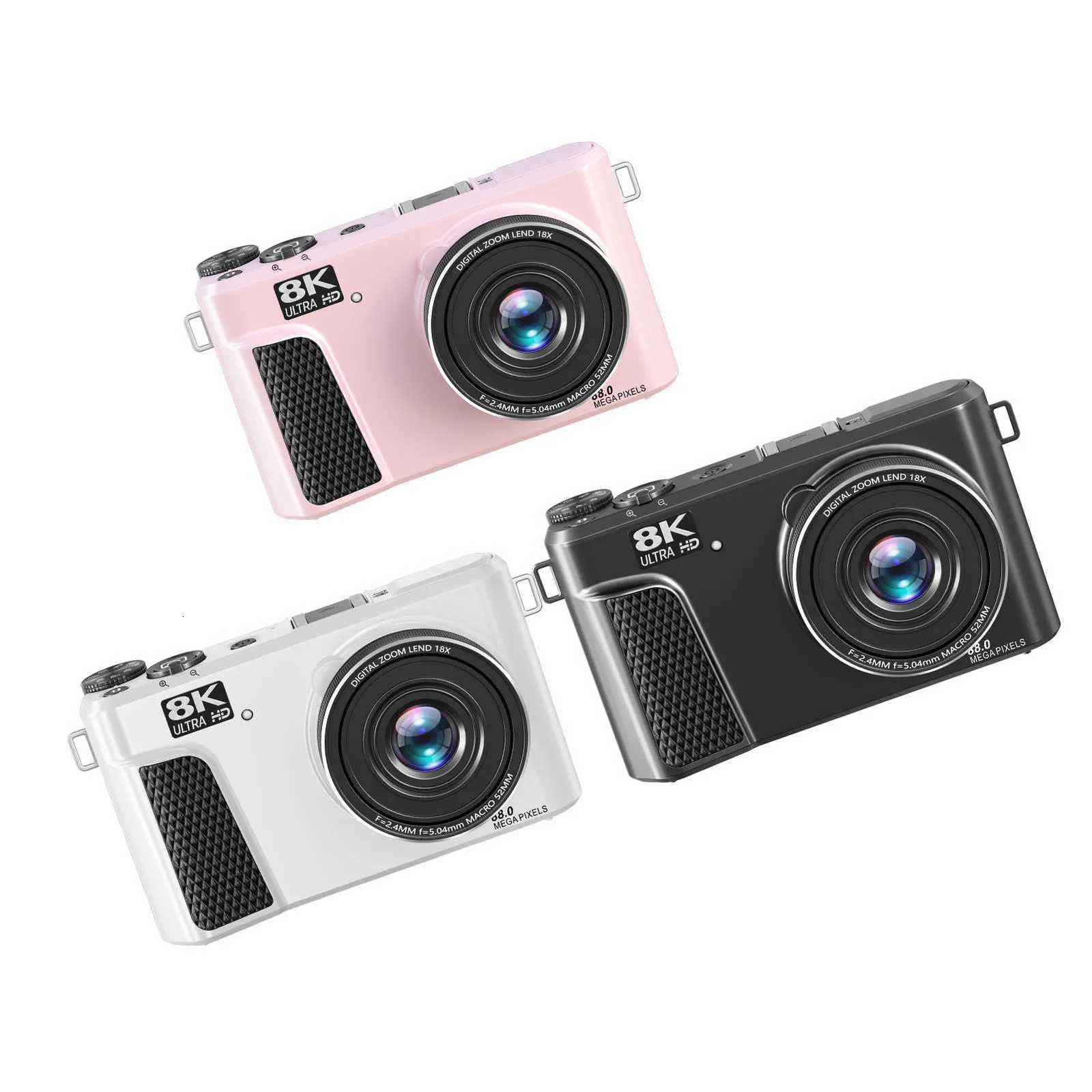 Digital Camera 8K 88MP 18x Zoom Autofocus WiFi Travel Camera with 3 Inch Flip Screen Multiple Filters Fill Light for LiveT260401