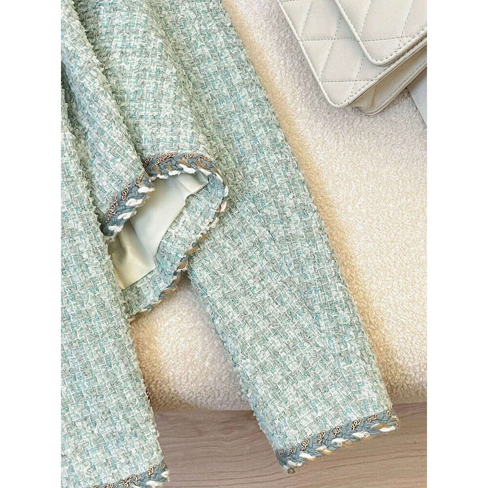 Ladies' Coat Fashionable Casual And Elegant Versatile Jacket Blue French Exquisite Tweed Short Jacket Women's Spring And Autumn New Fashiona - view 8