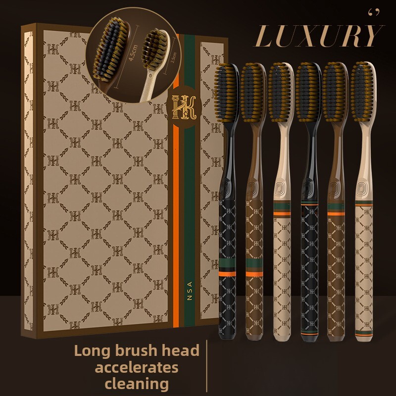 Toothbrush Luxury Style Fine Bristle Soft Hair High Appearance Wide Head Adult Home Travel Couple Toothbrush