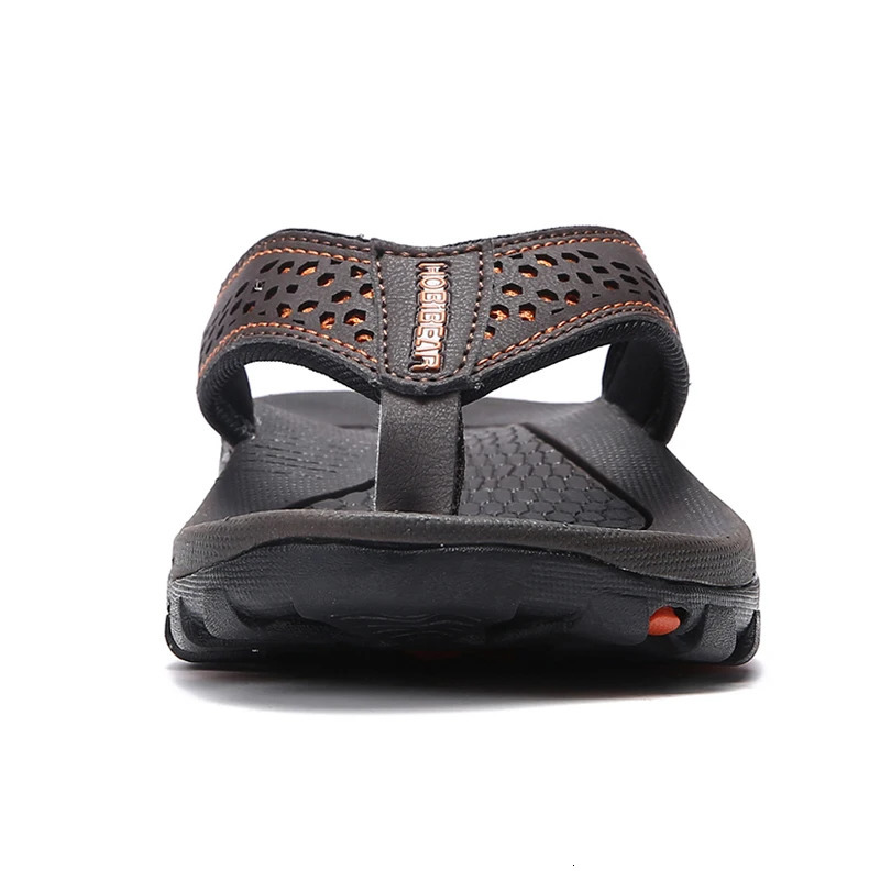 Jumpmore Summer Flip Flops Men Shoes Outdoor Fashion PU Leather Flat Shoes Beach Holiday Shoes Size 40-50 260625 - view 5