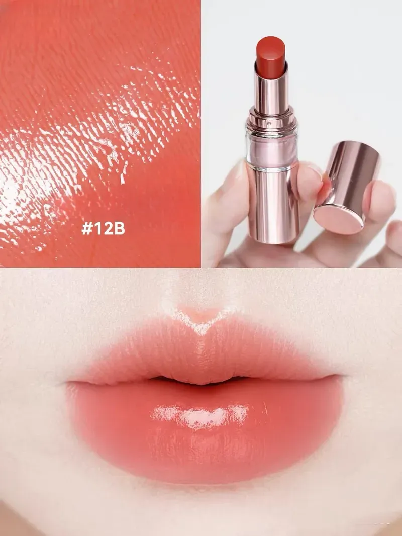 Loveshine Candy Glow Lipstick Pink Case Hydrating Tinted Lip Balm Long Lasting Shine Lip Color Makeup for Women 8 Colors Natural Lipstick 3.1g