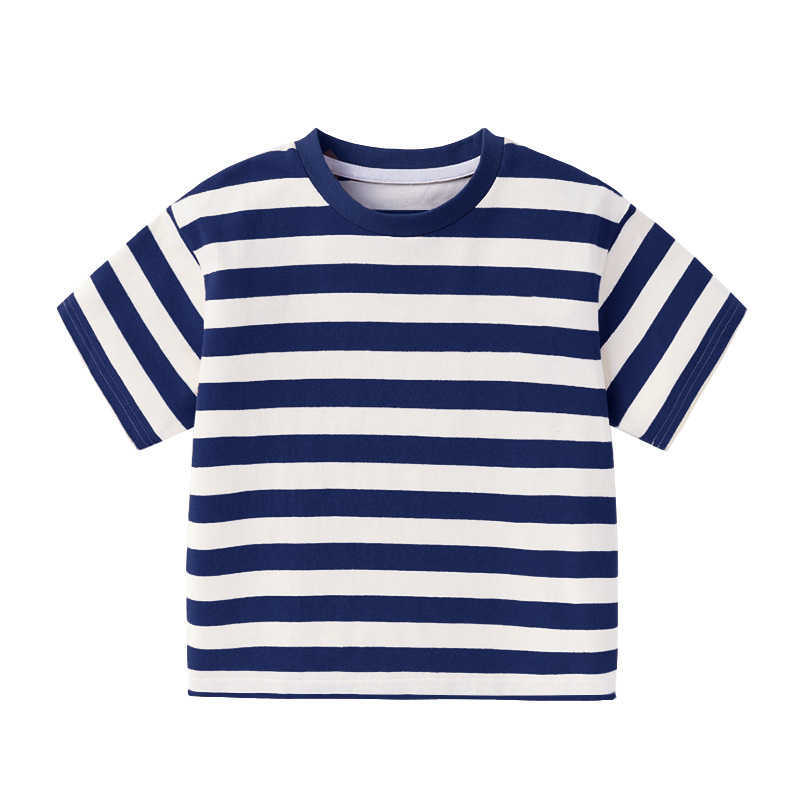 T-shirts T-shirts Summer Striped Short Sleeve T-Shirt for Boys, Trendy Brand, Ins Style Niche Half Sleeve Casual Children's Top