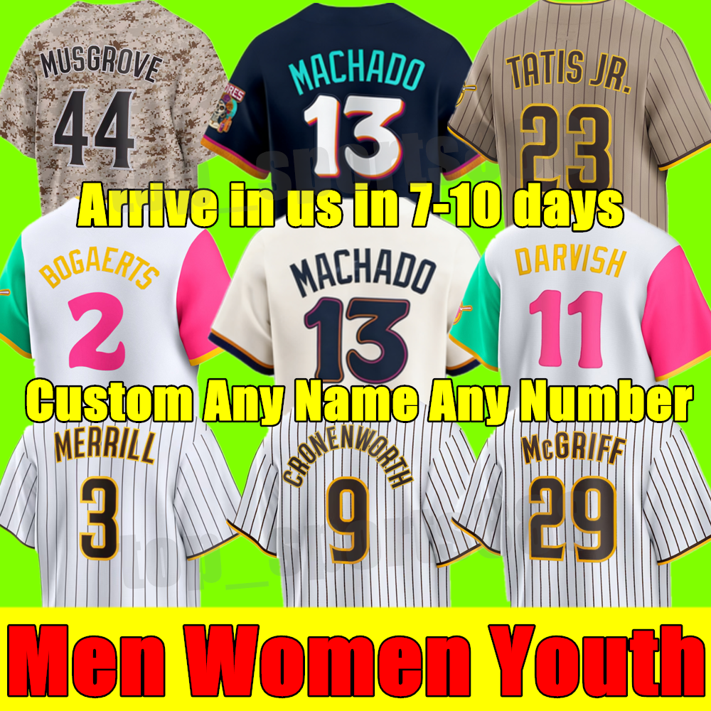 New 2026 Custom S-4XL Fernando Tatis Jr Jerseys Baseball Blake Snell XANDER BOGAERTS MANNY MACHADO PADRES PROFAR YU DARVISH JOSH HADER Men Women Youth