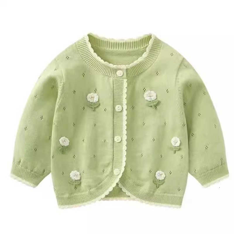 Cardigan Cardigan Baby girl's knitted cardigan thin coat sun protection clothing stylish top baby sweater fashionable outerwear children's c