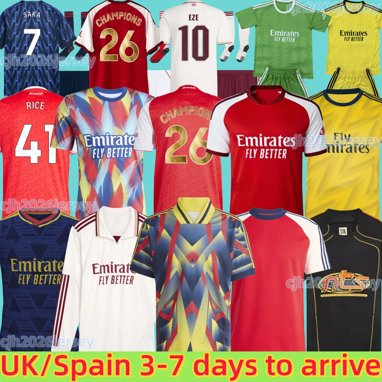 Nwaneri SALIBA RICE HAVERTZ 25 26 SAKA soccer jerseys 26 27 football shirt Men Kids kit ODEGAARD ZUBIMENDI Lewis Skelly RAYA Women MADUEKE Gyokeres Long sleeves EZE