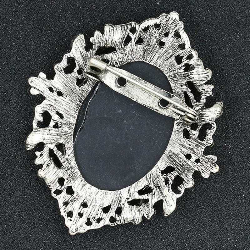 1PCS Crystal Rhinestone Lady Vintage Cameo Victorian Style Wedding Party Women Pendant Brooch Z260401