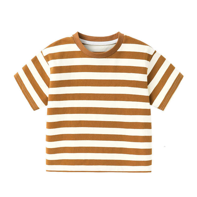 T-shirts T-shirts Summer Striped Short Sleeve T-Shirt for Boys, Trendy Brand, Ins Style Niche Half Sleeve Casual Children's Top
