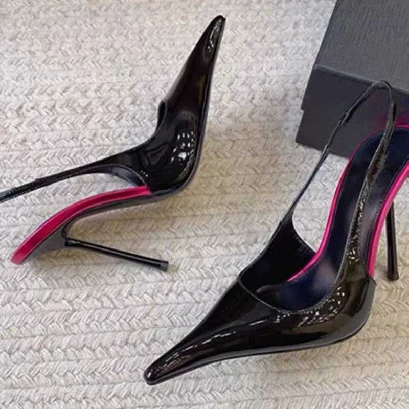 Baotou High Heel Sandals Womens Fine Heel Lacquer Pointed High Heels 2026 Spring New Design Sense Professional Womens Shoes X260401