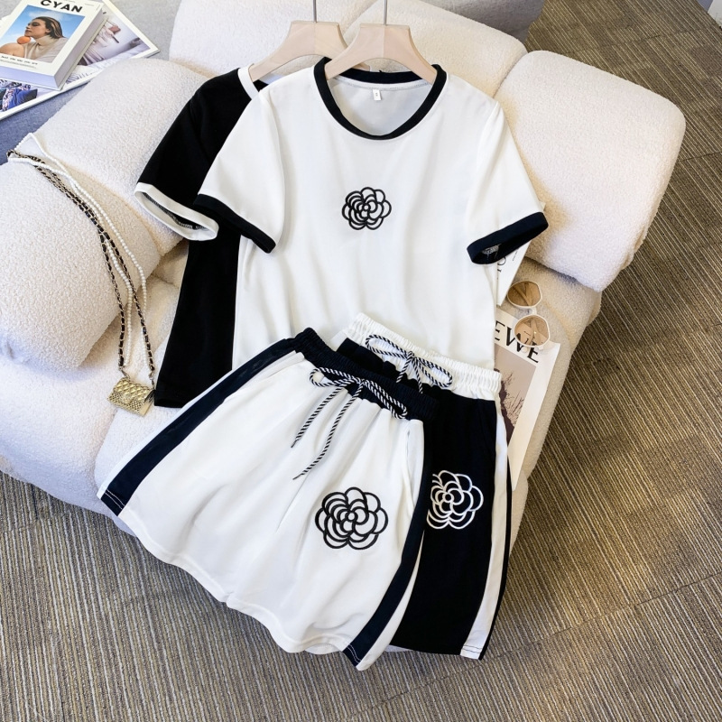 Luxury Brand Designer Clothes Luxury Brand Designer Clothes Women's Summer 2025 New Sports Casual Outfit, Short-Sleeve, Street-Fashionable, Styli