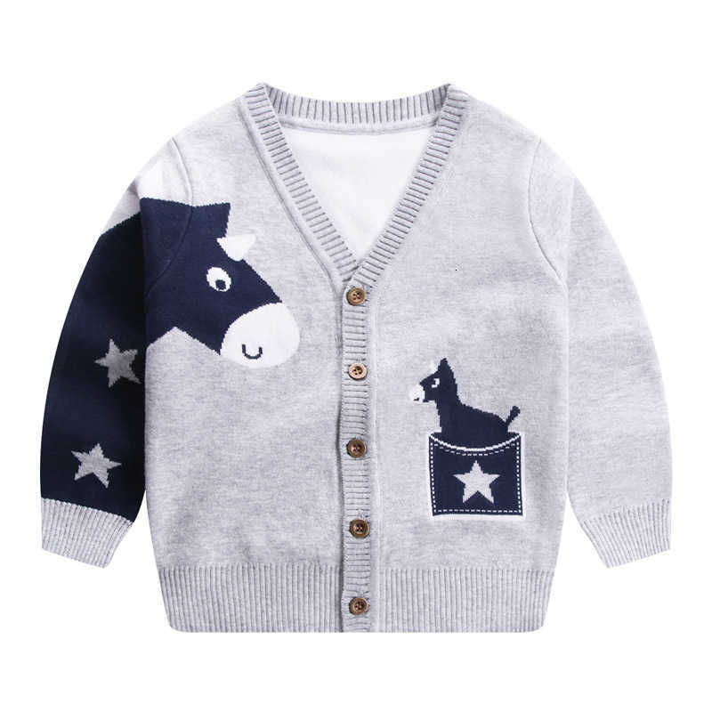 Cardigan Cardigan Class A Spring and Autumn New Children's Sweater Boys' Knitted Cardigan Jacket Trendy V-neck Single-breasted Top Children&