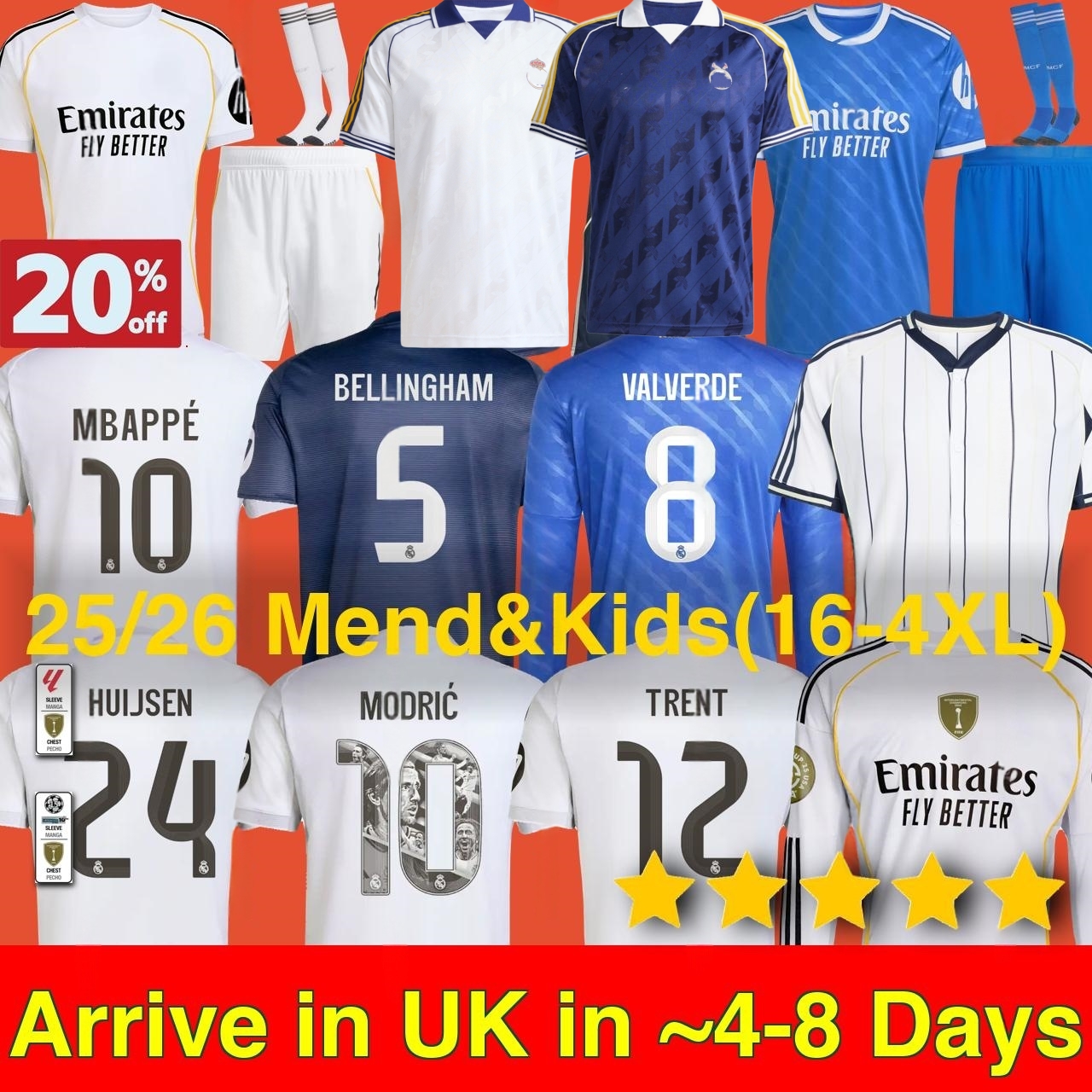 MBAPPE Reals Madrids 25 26 soccer jersey BELLINGHAM football shirt VINI JR A.CARRERAS TRENT camiseta de futbol men kids kit set 2026 camisetas 125th Anniversary Kit