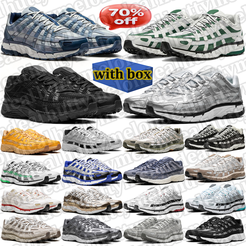 with box p-6000 designer shoes p6000 running sneakers men women black white blue low sports mens trainers tennis shoes