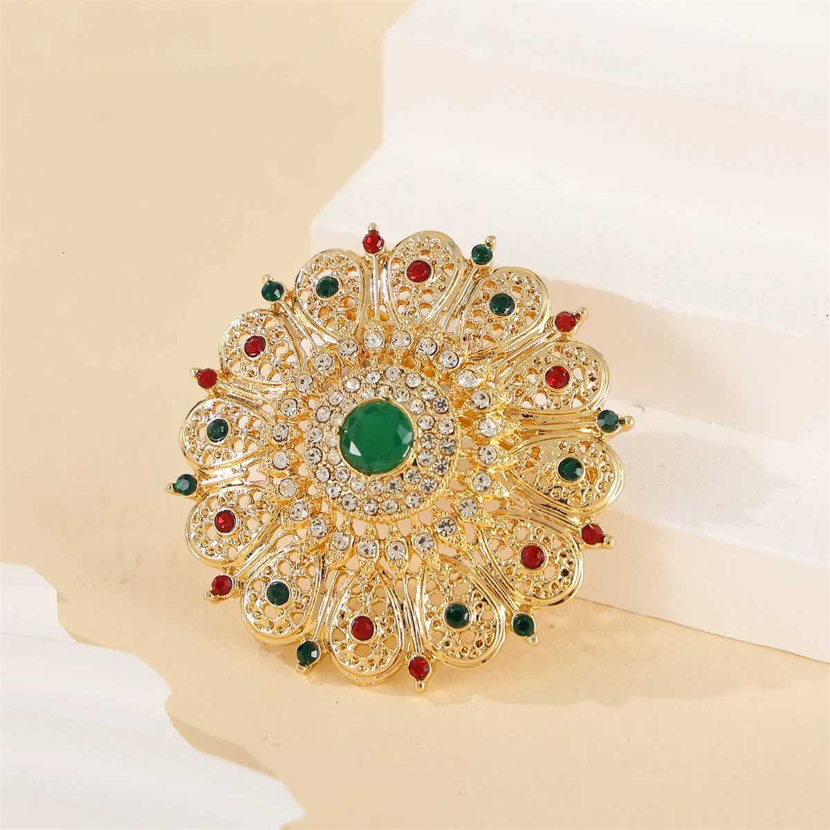 Moroccan Lady Flower Multi-layer Corsage Bride Collar Button Multi-functional Clothing Accessories Brooch Be Used As A Pendent Z260401