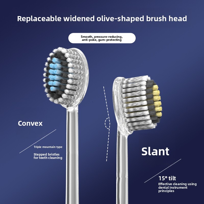 Toothbrush Mountain Style Interchangeable Head Convex Large Wide Head For Adults And Couples High Aesthetic Handle Gift Box Packaging
