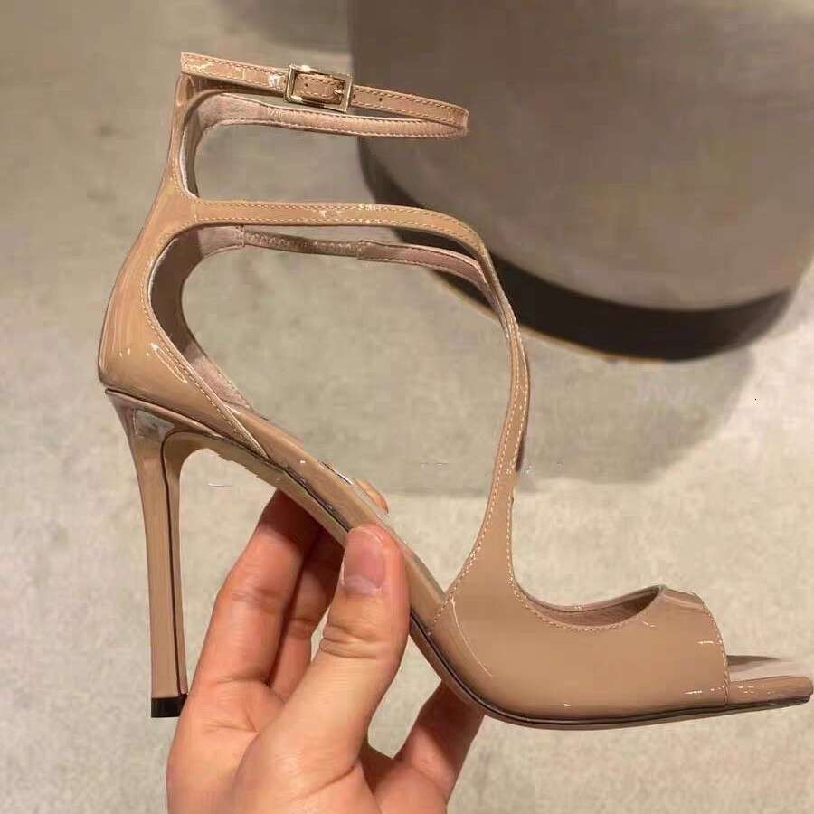Women Cross Strap Sandals For Women, Thin Heel Nude High Heels, Super Popular Sexy Royal Sister Style, Square Open Toe Roman Shoes