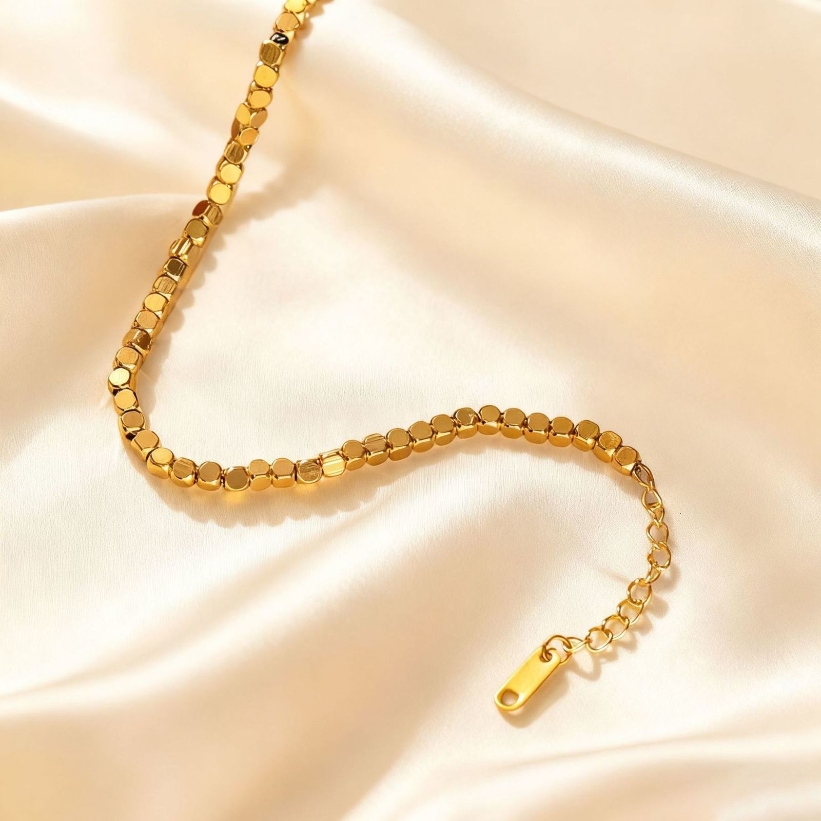 14K Gold Filled Bead Bracelet Handmade Tarnish Resistant Jewelry Boho Bracelets Anklets for Women Bridesmaid Gift Gold Bracelet240115