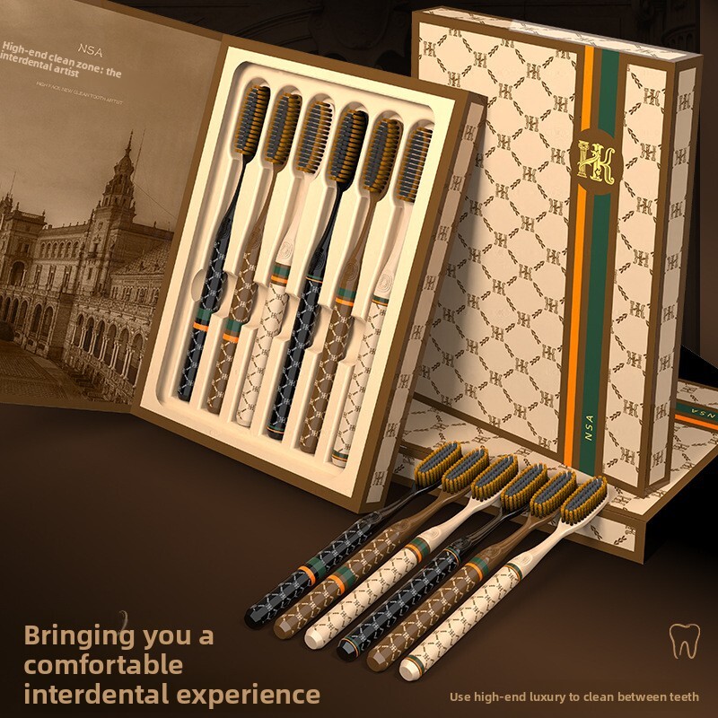 Toothbrush Luxury Style Fine Bristle Soft Hair High Appearance Wide Head Adult Home Travel Couple Toothbrush