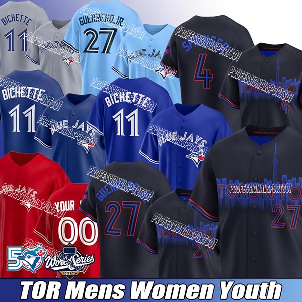Vladimir Guerrero Jr George Springer Torontos Blue Jays Jerseys Daulton Varsho Ernie Clement Schneider Alejandro Kirk Bo Bichette custom city Baseball Jerseys