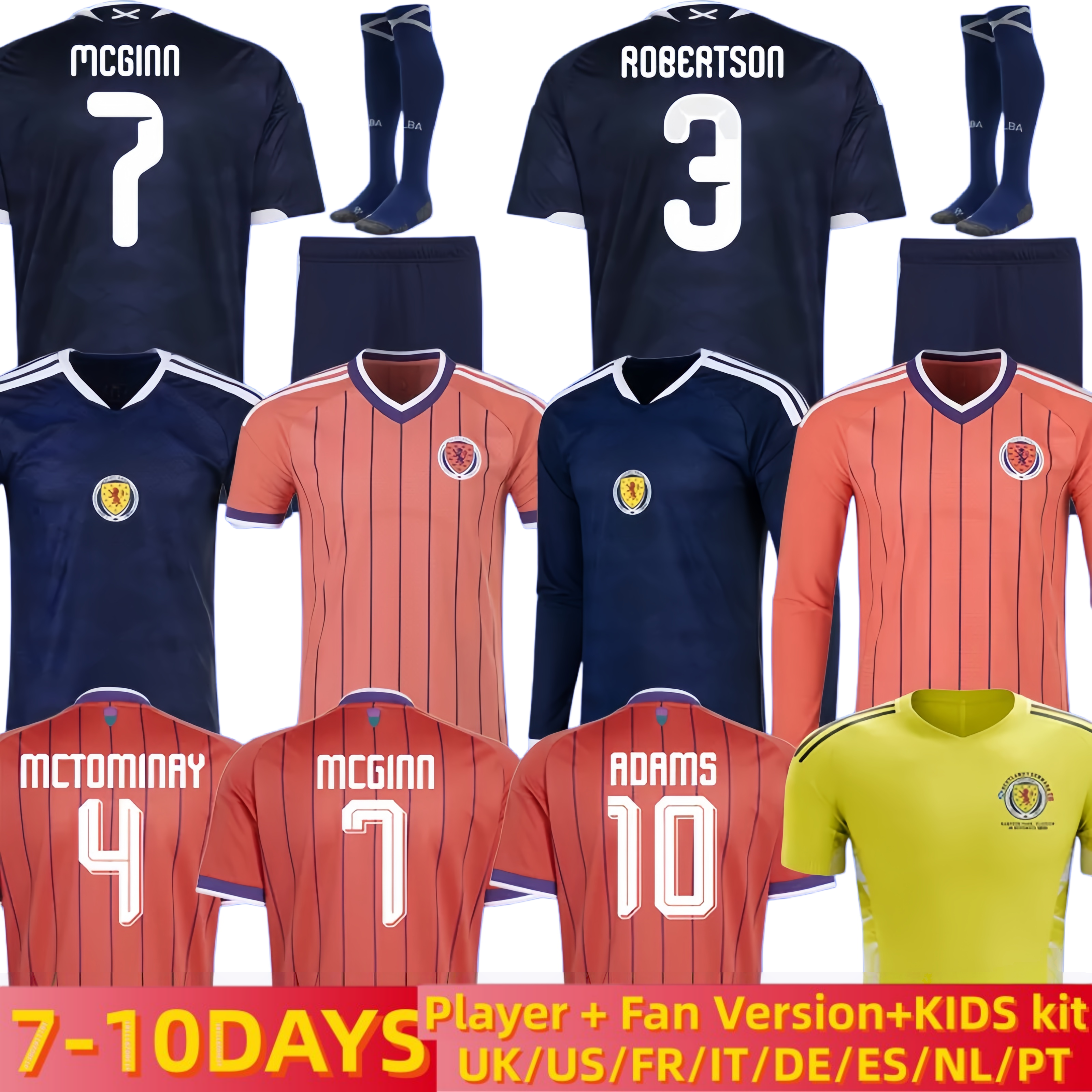 2026 World Cup scotland Fans football shirt Soccer Jerseys ROBERTSON McTominay McGREGOR SHANKLAND MCGREGOR Christmas Gifts Home long sleeves maillot men kids kit1