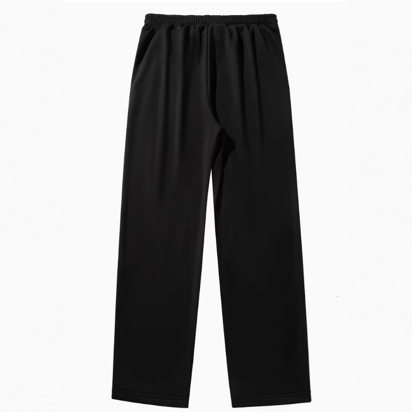 autumn and winter white striped sweatpants, loose printed wide-leg pants, men's straight-leg sports pants, versatile casual trousers
