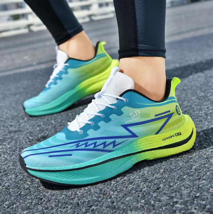 Designer Running Shoes Student Shock Absorbent Sports Shoes Youth Marathon Racing Carbon Plate Professional Running Shoes 26-4.1-2