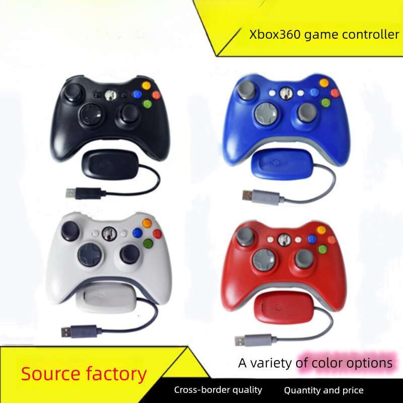 XBOX 360 Game Controller, Universal for TVBOX, PC, PS3, Android TV, Steam, Dual Motor Vibration, Wired & Wireless Gamepad, Gaming Accessories, Cross-b