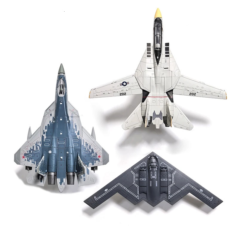 Creative Military Series Building Blocks B2 Stealth Bomber F22 A10 SU57 Fighter Helicopter Model Toys For Kids Gift 260331