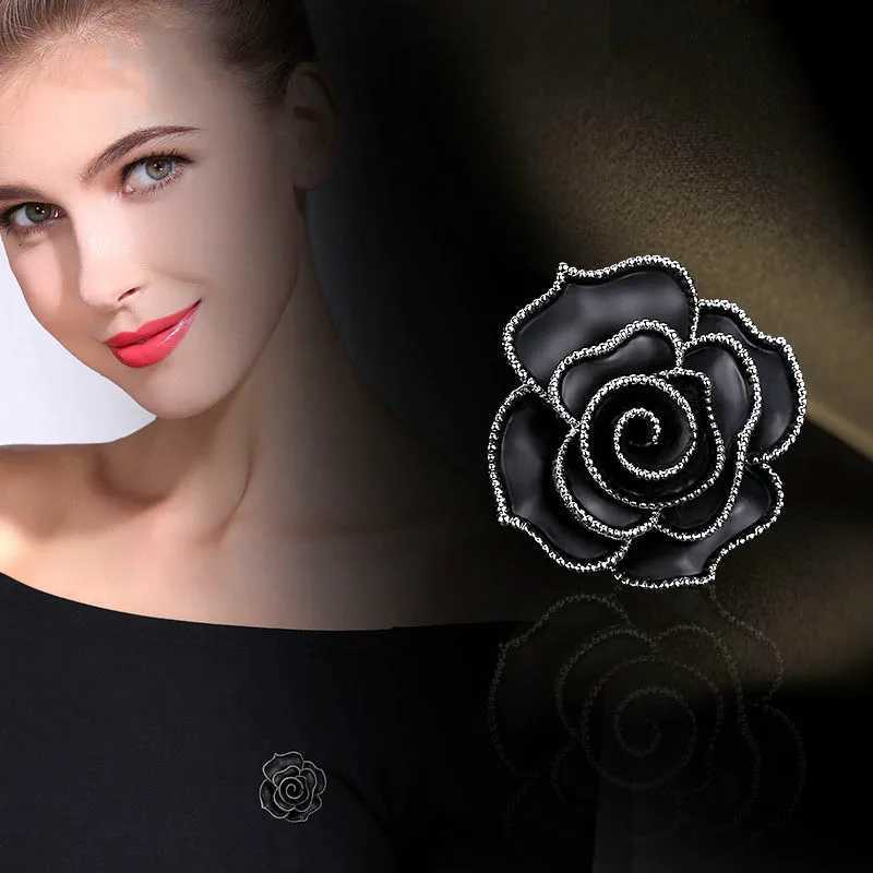 Trendy Camellia Women Brooch Elegant Flower Pins Female Wedding Party Daily Coat Dress Scarf Clothing Accessories Jewelry Gift Z260401