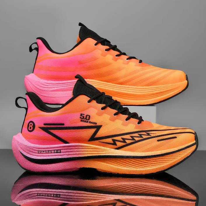 Designer Running Shoes Student Shock Absorbent Sports Shoes Youth Marathon Racing Carbon Plate Professional Running Shoes 26-4.1-2