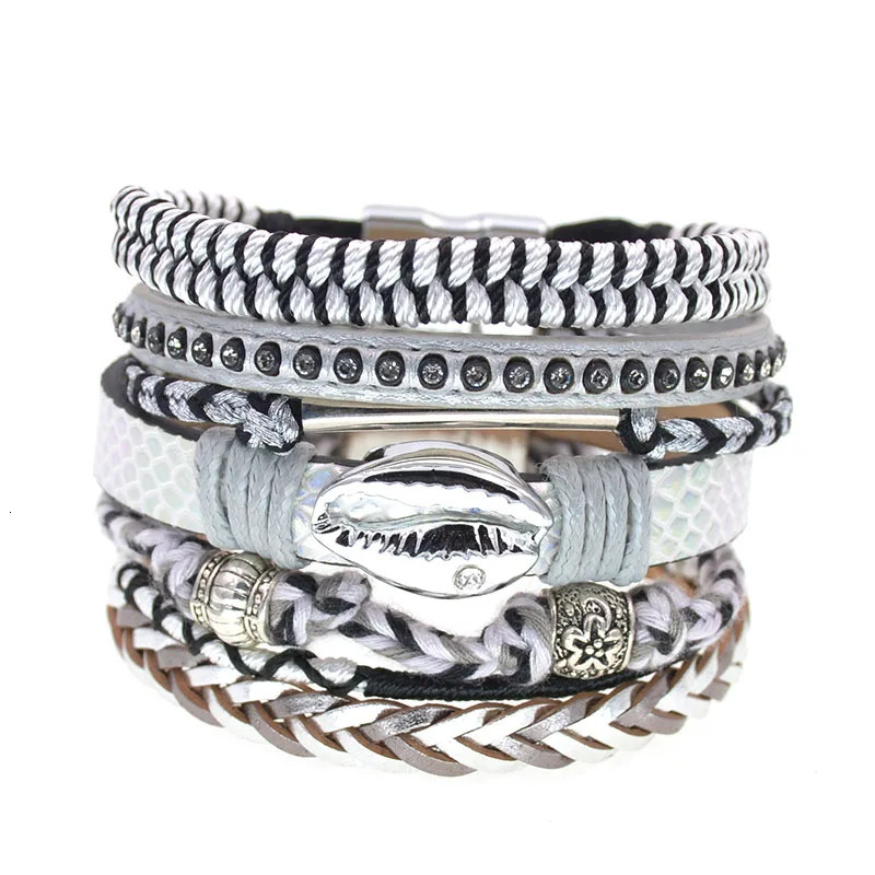 WELLMORE women bracelet Leather bracelets bohemia colorful beaded charm bracelets for women fashion jewelry drop 260318BJ - view 7