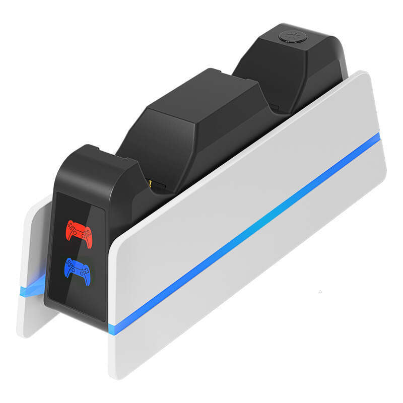 New PS5 Dual Controller Fast Charging Dock with RGB Ambient Light, DualSense Charger, Overcharge Protection, Plug and Play Game Accessories CKS