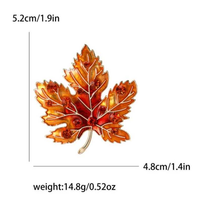 The New Hot-selling Retro Maple Leaf Brooch High-end Temperament Simple Gradient Color Brooch Suit Accessories Z260401