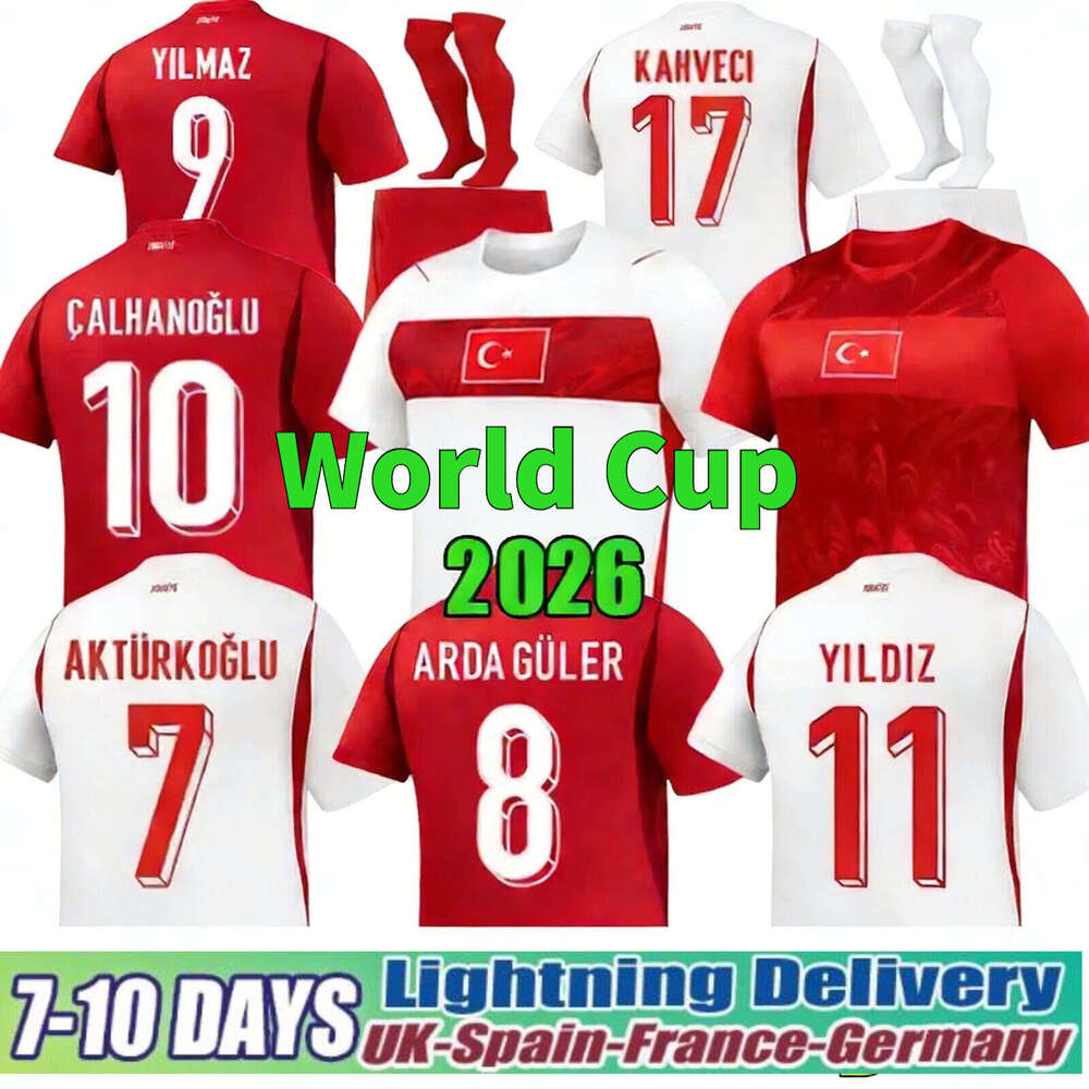 Turkey Jersey 2026 World Cup Turkey Soccer Jersey ARDA GULER DEMIRAL Kokcu 26 27 Calhanoglu YILDIZ Turkiye National Team Football Shirts Men Kids Kits Uniforms