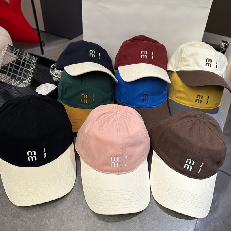 casquette luxe hat designer baseball cap women embroidery letter sun hat stylish color block design classic versatile come with original box