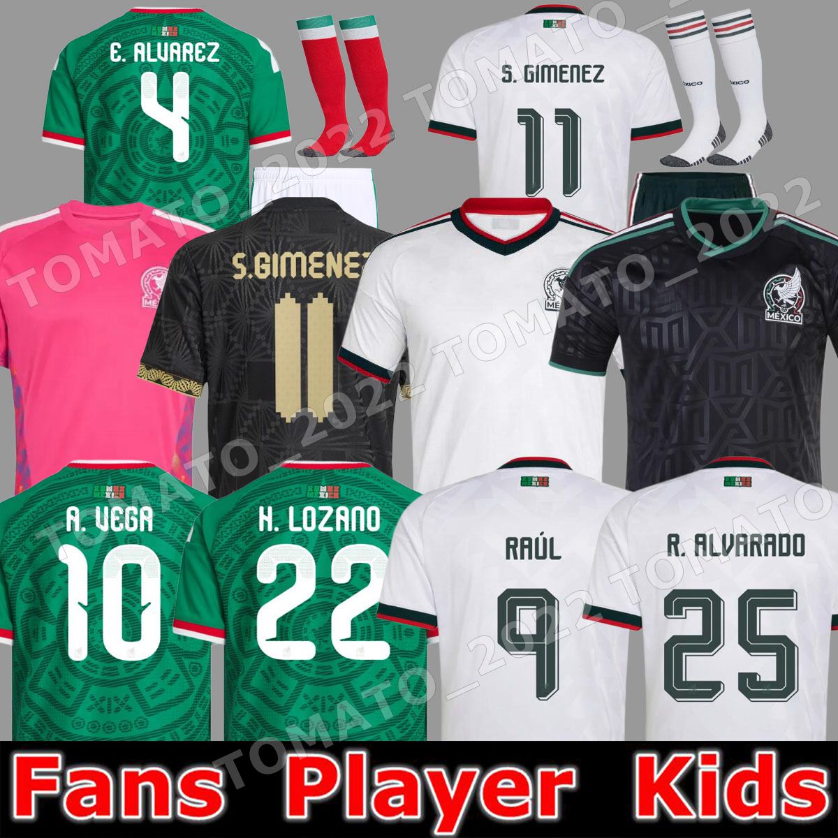 Mexico 2026 Copa America RAUL CHICHARITO Soccer Jerseys 2025 LOZANO 25 26 H.LOZANO Men Kids Football Shirts Uniforms Fans Player Version GIMENEZ 2025 Gold Cup