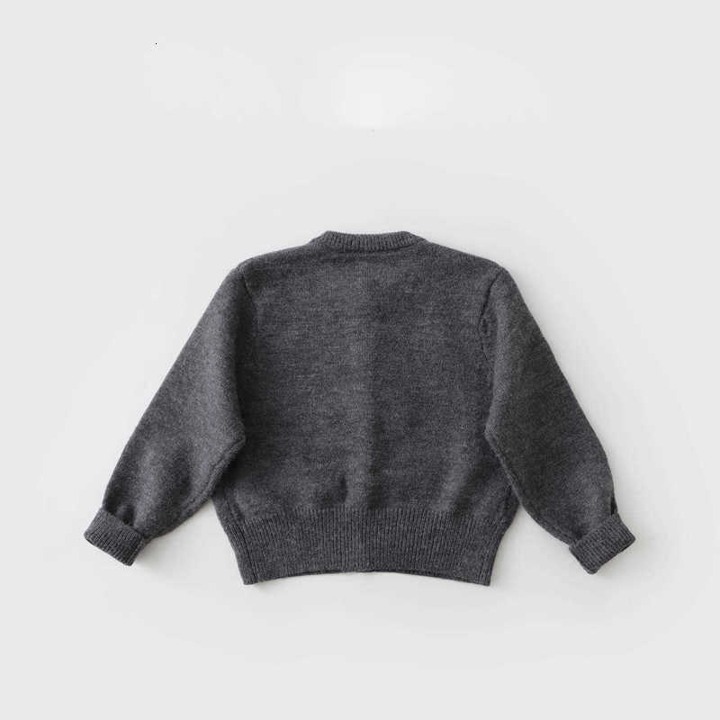 Cardigan Cardigan Girls' Wool Sweater Autumn/Winter Korean Style Round Neck Knitted Cardigan with Stylish Bow