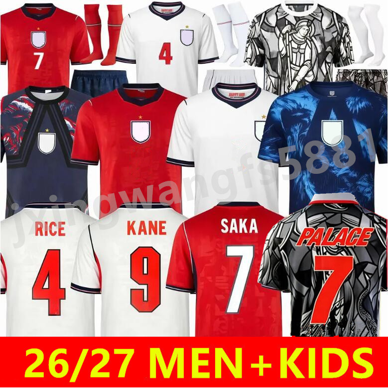 2026 BELLINGHAM soccer jerseys eNGLanD Inglaterra KANE STERLING RASHFORD SANCHO GREALISH FODEN SAKA 26 27 national PRE MATCH football shirt men kids kit