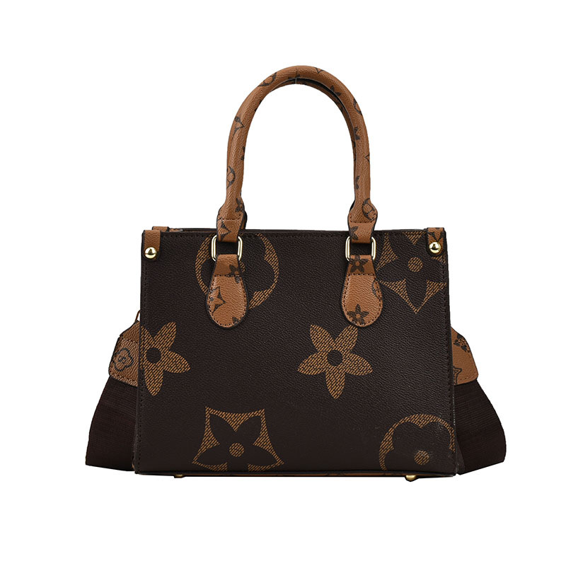 free shipping 2026 new casual and fashionable retro printed designer tote bag versatile and trendy cross body bag for women