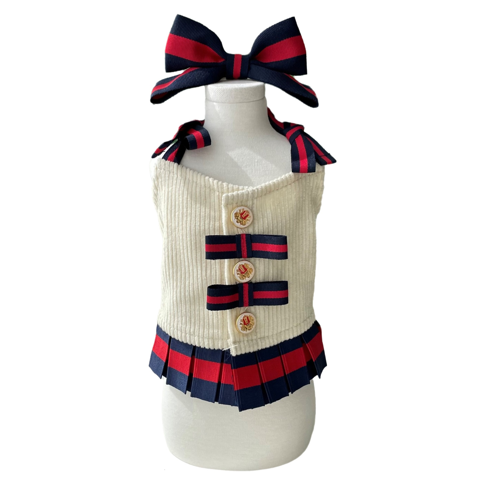 Pet Clothes Ins Korean Spring Style Bowknot Short Strap For Dogs And Cats Cute Comfortable Apparel