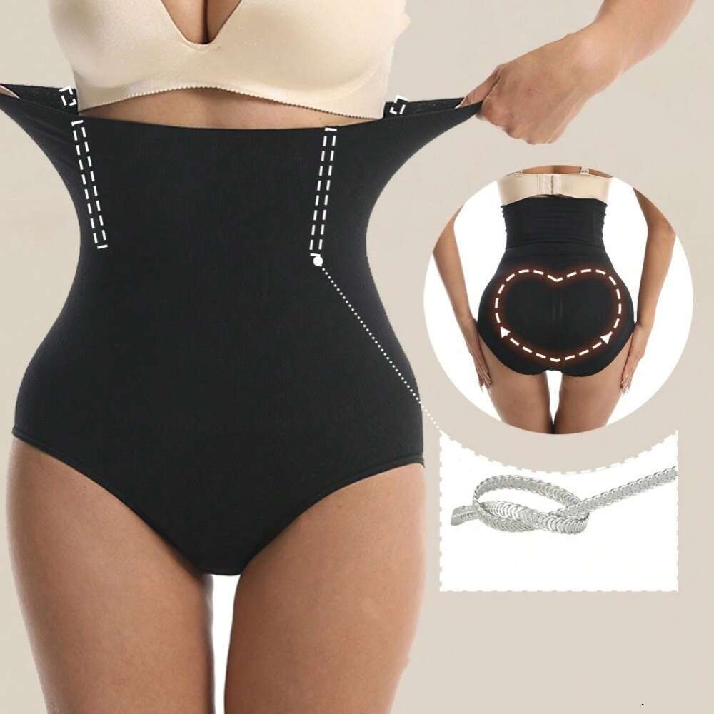 Soft Body Shaper Tummy Control High Waist No Rolling for Women Women's high-waisted tummy control shapewear pants, butt-li