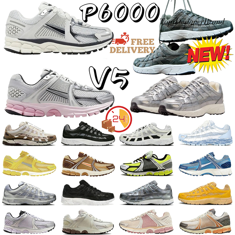 P6000 V5 Men Women Running Shoes Designer P 6000 V5 Trainers Outdoor Durable Sneakers Comfortable Sports Shoe Cool Grey Black White Metallic Silver