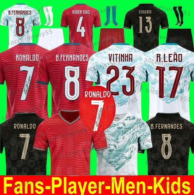 2026 27 World Cup portuga Ronaldo JOAO FELIX Portugal soccer jerseys 26 RUBEN NEVES Portuguese football shirt BERNARDO BRUNO FERNANDES kits kids equipment